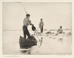 Frank Weston Benson (American, 1862-1951) Two Canoes